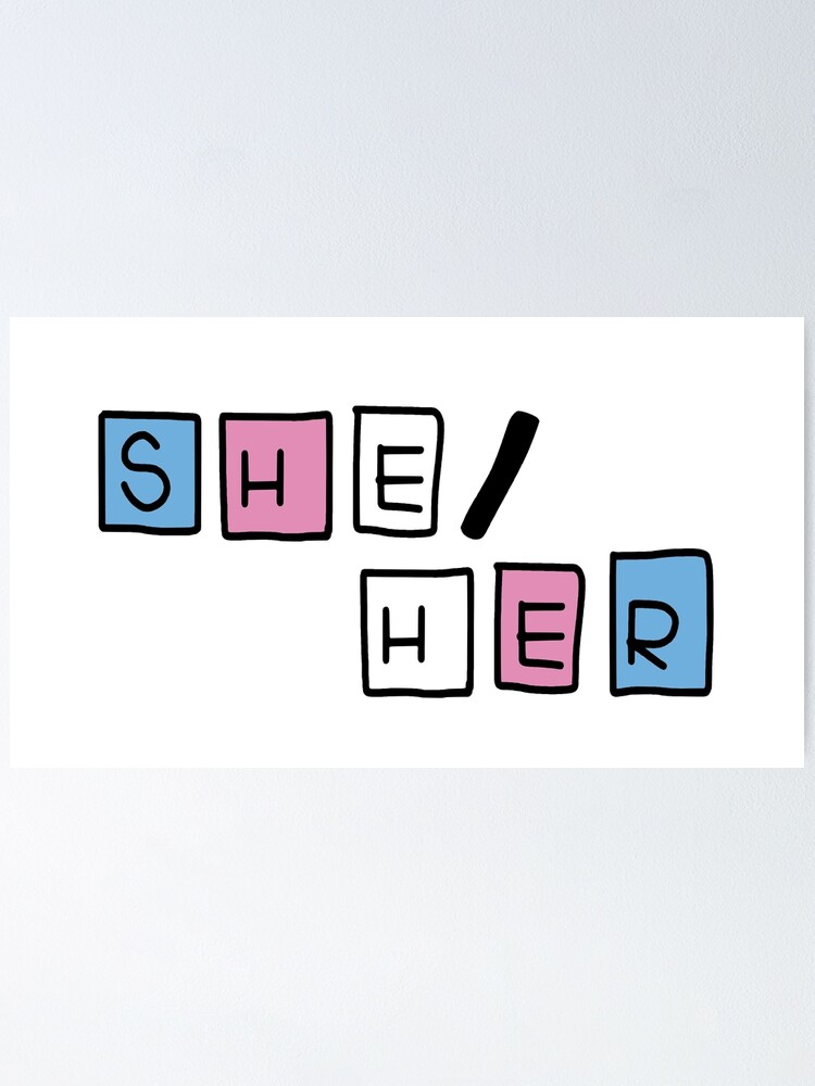 she-her-pronouns-with-trans-flag-poster-for-sale-by-alexv38-redbubble