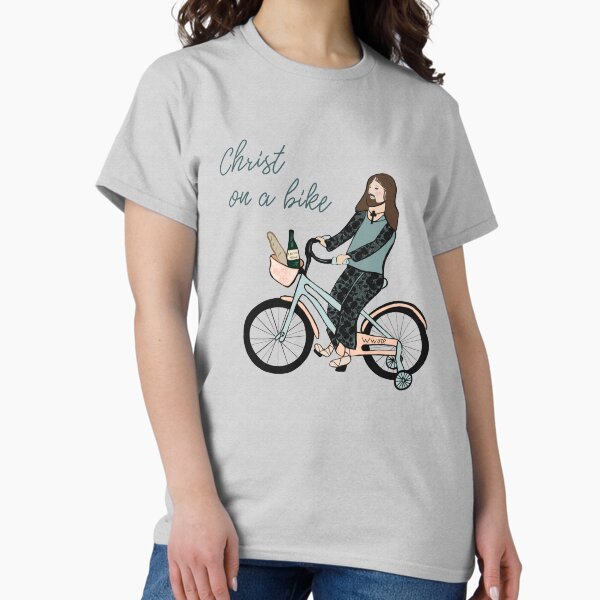 Artikel-Vorschau von Christus auf dem Fahrrad WWJD, designt und verkauft von BoandMe.
