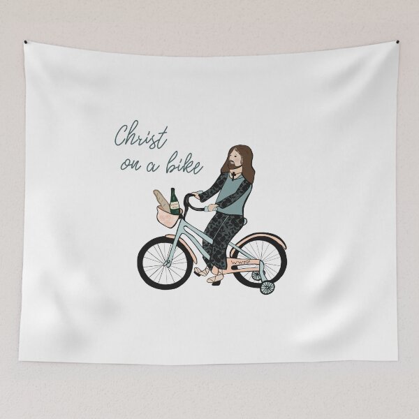 Item preview, Christ on a Bike WWJD designed and sold by BoandMe.
