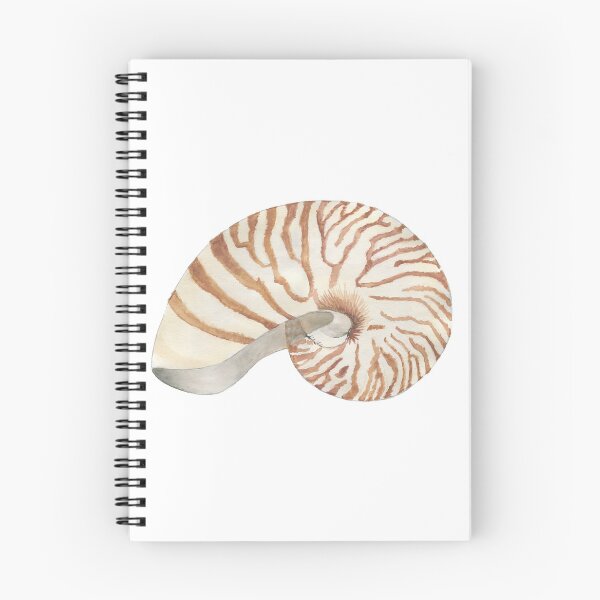 Item preview, Cream & Brown Striped Watercolor Sea Shell. designed and sold by PandaAvenue.