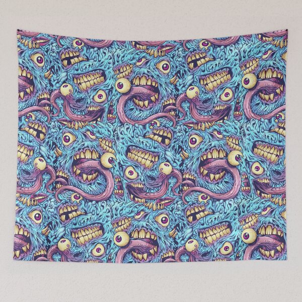 Item preview, Blue Monster Pattern designed and sold by ThisOnAShirt.