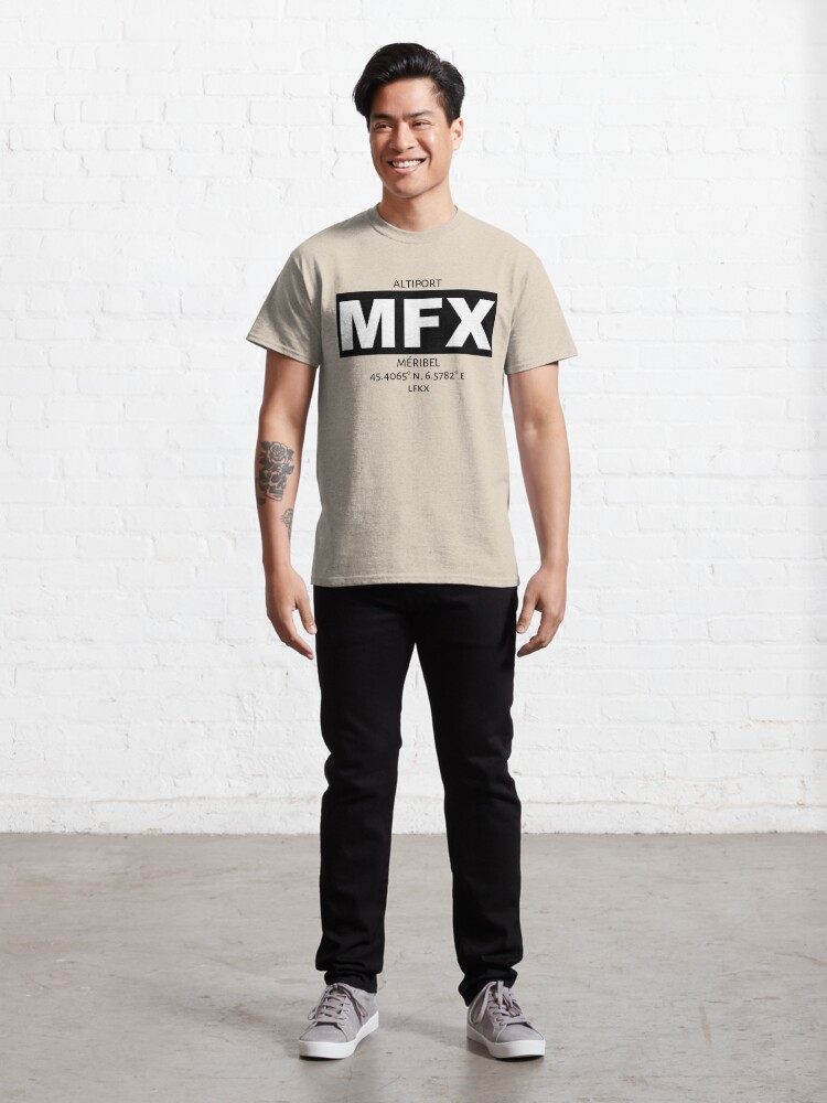 Thumbnail 3 of 7, Classic T-Shirt, Altiport Meribel MFX designed and sold by AvGeekCentral.