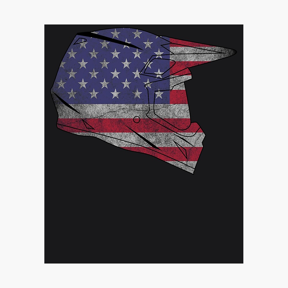 american flag dirt bike helmet
