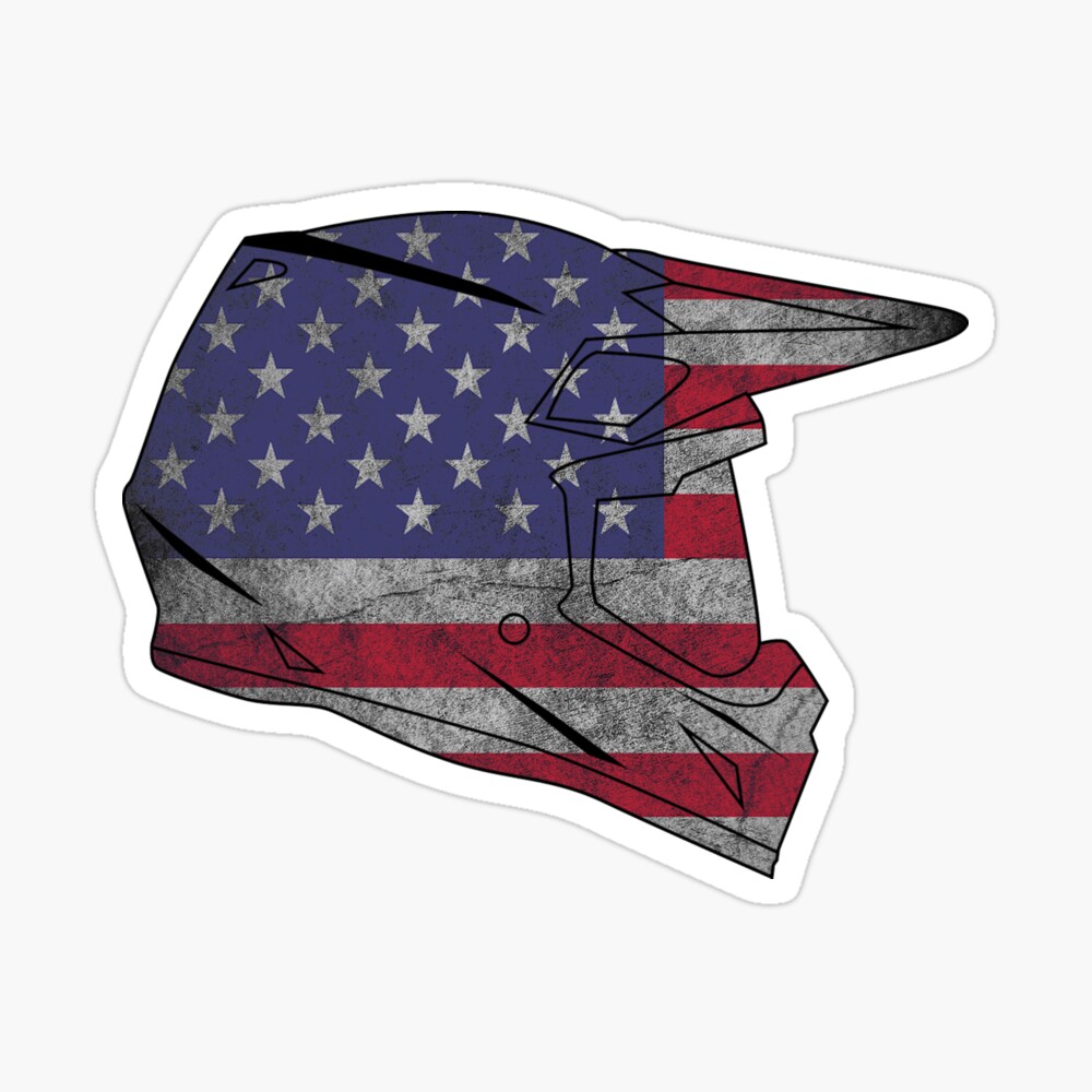 american flag dirt bike helmet