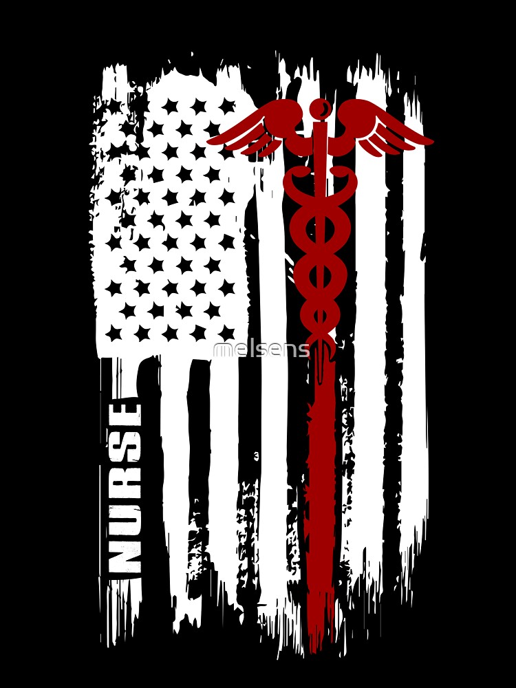 american flag nurse shirt