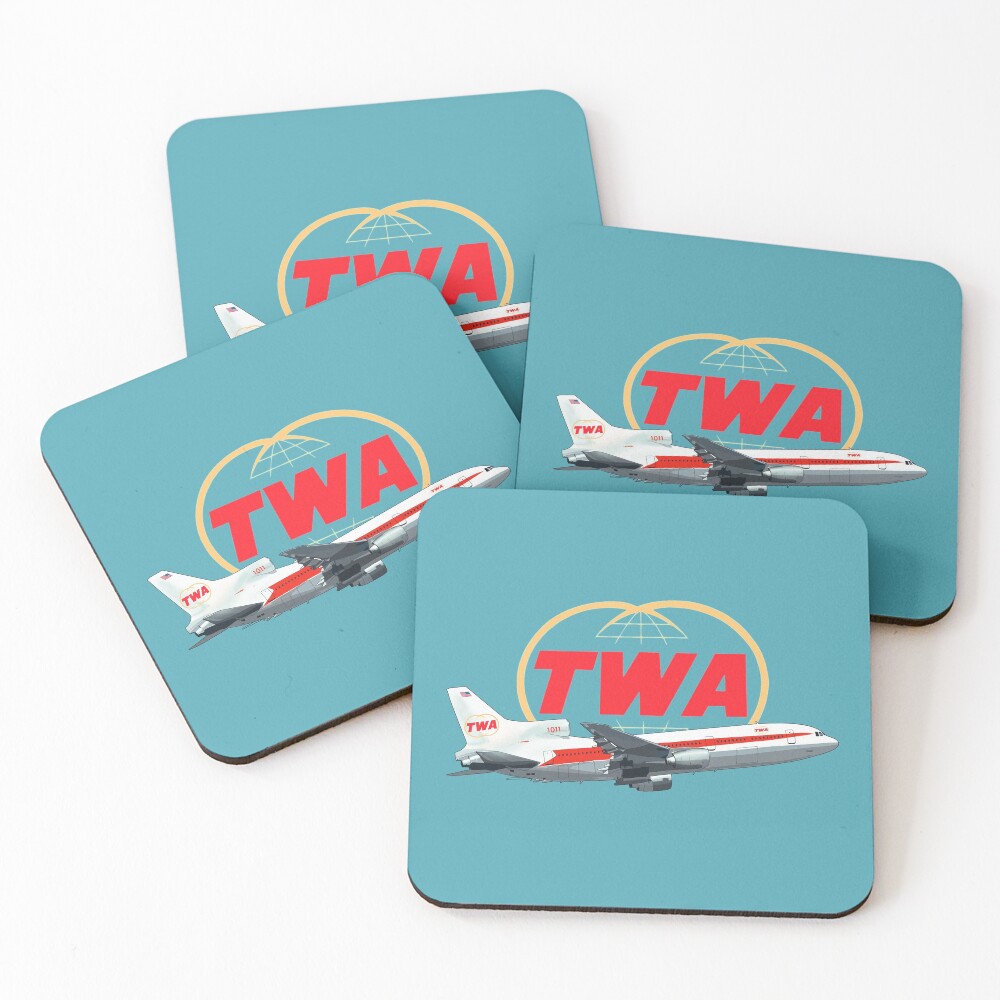 TWA Tristar Lockheed Coasters (Set of 4)