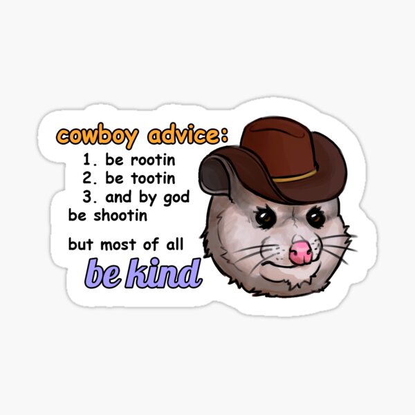 Opossum Advice Sticker