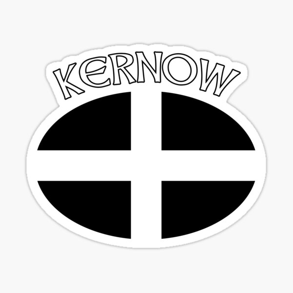 Kernow Cornwall Flag for Cornish People Sticker