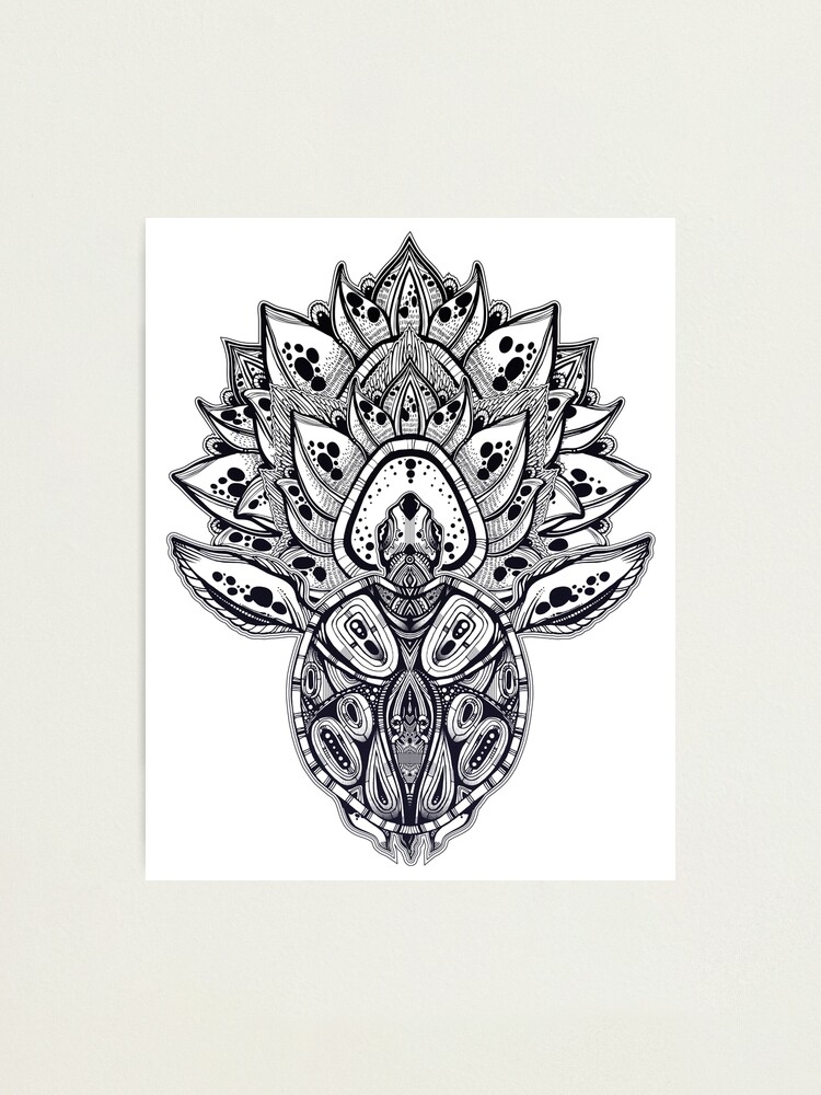 Flower Lotus. Magic symbol for print, tattoo, coloring book,fabric,  t-shirt, cloth in boho style. Tribal lotus design. Vector Stock Vector  Image & Art - Alamy