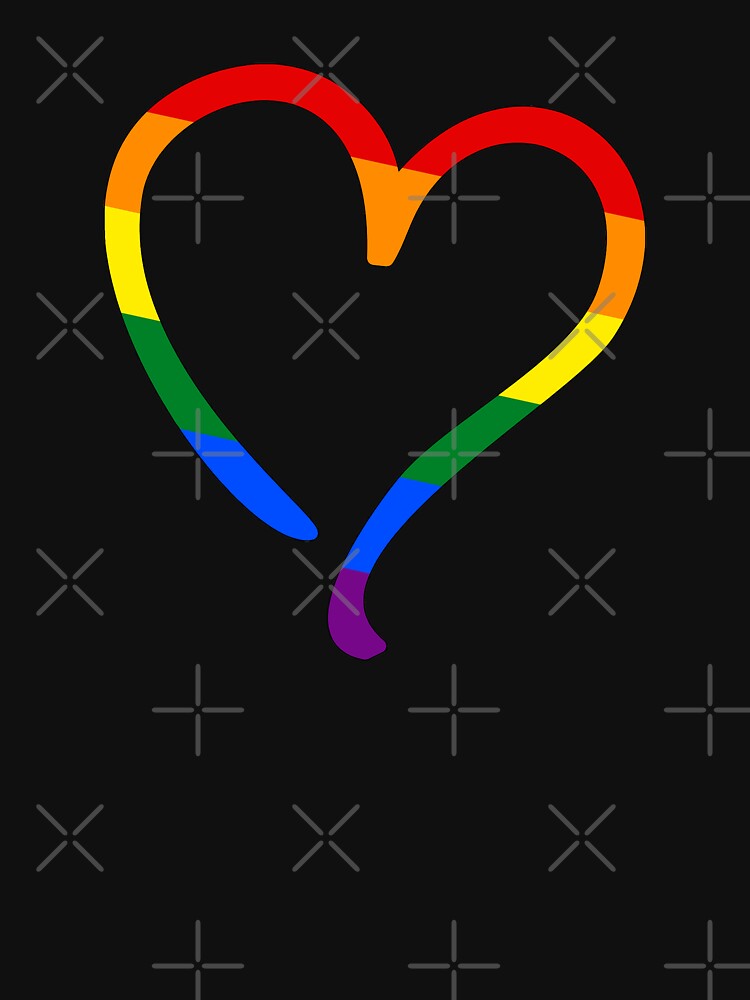 Pride Flag Heart T Shirt By Valentinahramov Redbubble