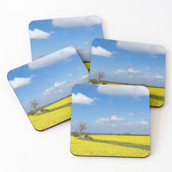 Item preview, Oilseed Rape Field in the Cotswolds near the village of Stanton, England, on a beautiful blue sky and sunny day.  designed and sold by Cameranick.