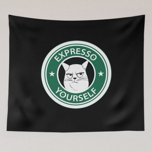 Artikelvorschau, Espresso Katze Kaffe grumpy cat Design entworfen und verkauft von KleinJenny.
