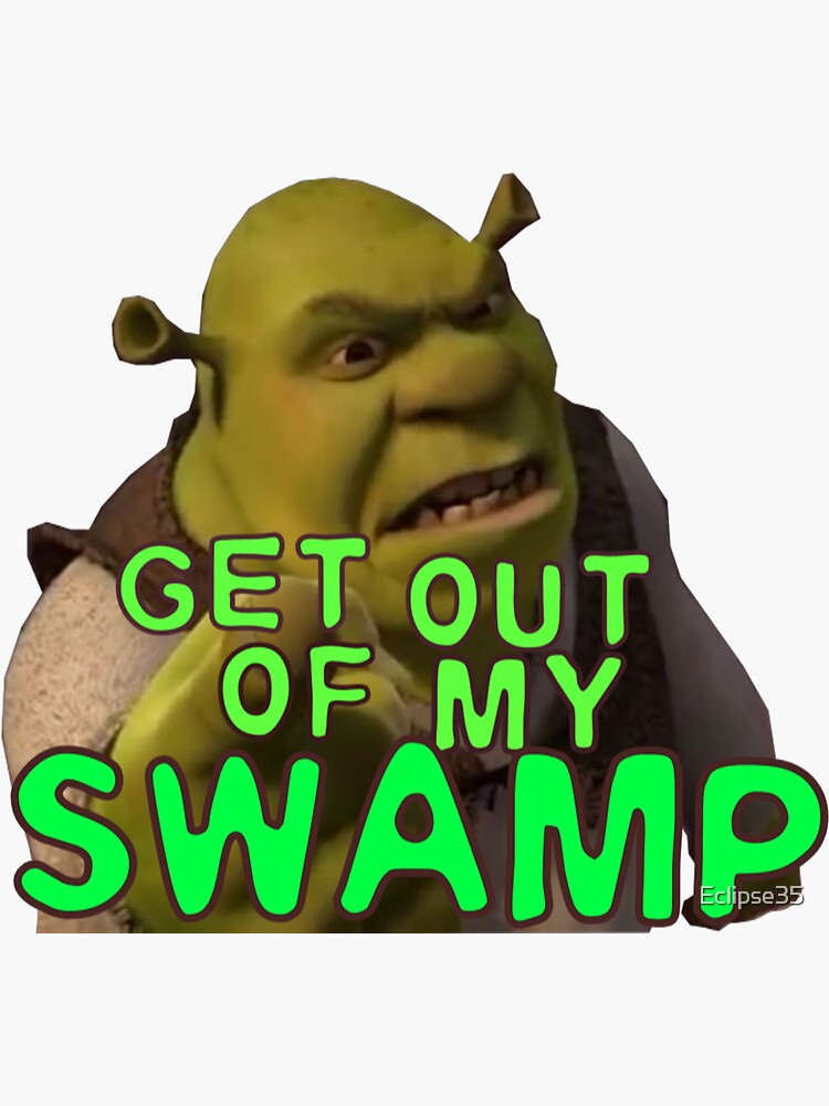 Shrek Get Out of My Swamp Meme Funny Wall Tapestry