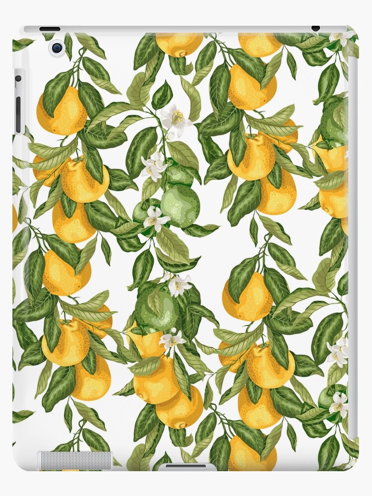Housse fleurs d'oranger iPad Air (orange)