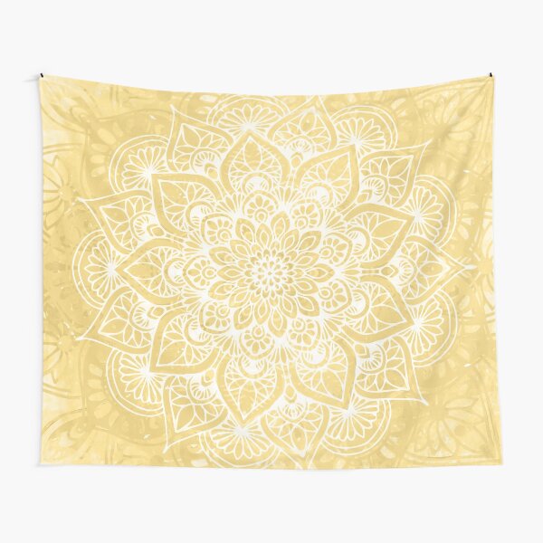 Item preview, Mandala, Boho Summer, Yellow Flower of Life designed and sold by meggydesigns.