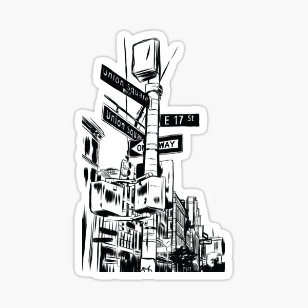 New York City Street Traffic Design Sticker By Kleinjenny Redbubble