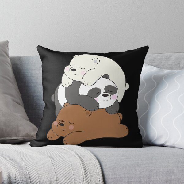 We Bare Bears Throw Pillow