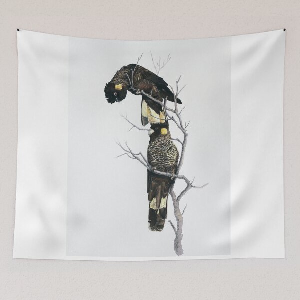 Item preview, Yellow Tailed Black Cockatoos designed and sold by melhillswildart.