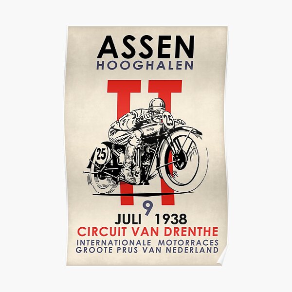 Assen International Motorcycle TT Racing Poster