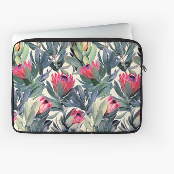Painted Protea Pattern Laptop Sleeve