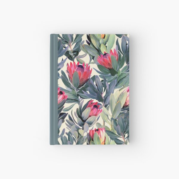 Painted Protea Pattern Hardcover Journal