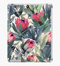 Gemaltes Protea-Muster iPad-Hülle & Klebefolie