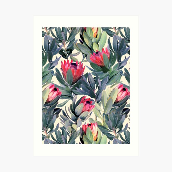 assez longtemps pour que je me demande à quoi je pensais même en commençant un projet aussi ambitieux (pour moi). Mais mon jardin est plein de protéas Impression artistique