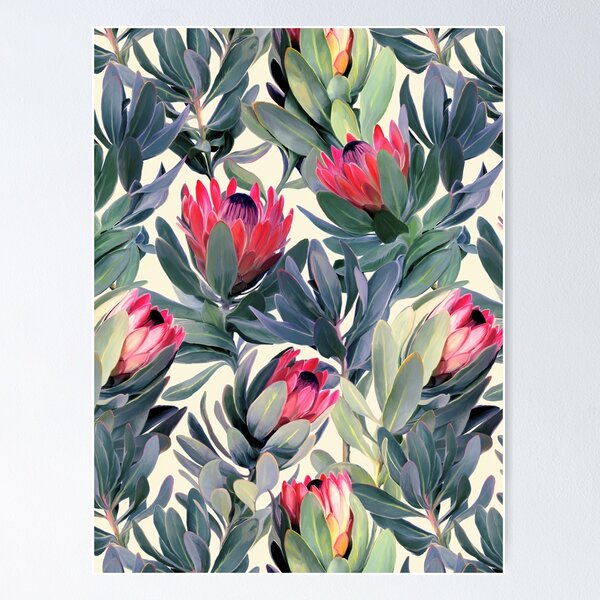 Item preview, Painted Protea Pattern designed and sold by micklyn.