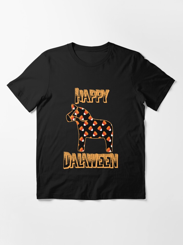 Happy Dalaween Funny Swedish Dala Horse Halloween Pun Meme