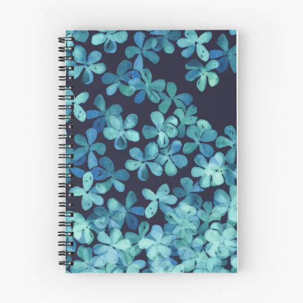 Item preview, Hand Painted Floral Pattern in Teal & Navy Blue designed and sold by micklyn.