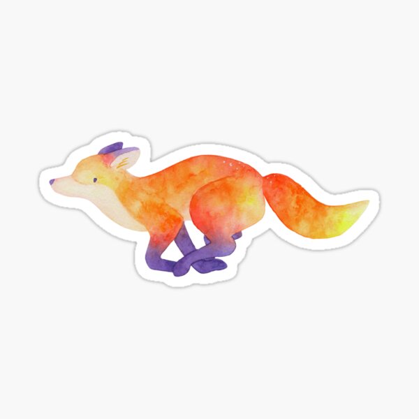 Watercolour Fox Sticker