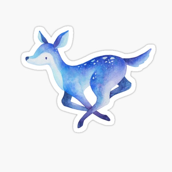 Blue Deer Sticker