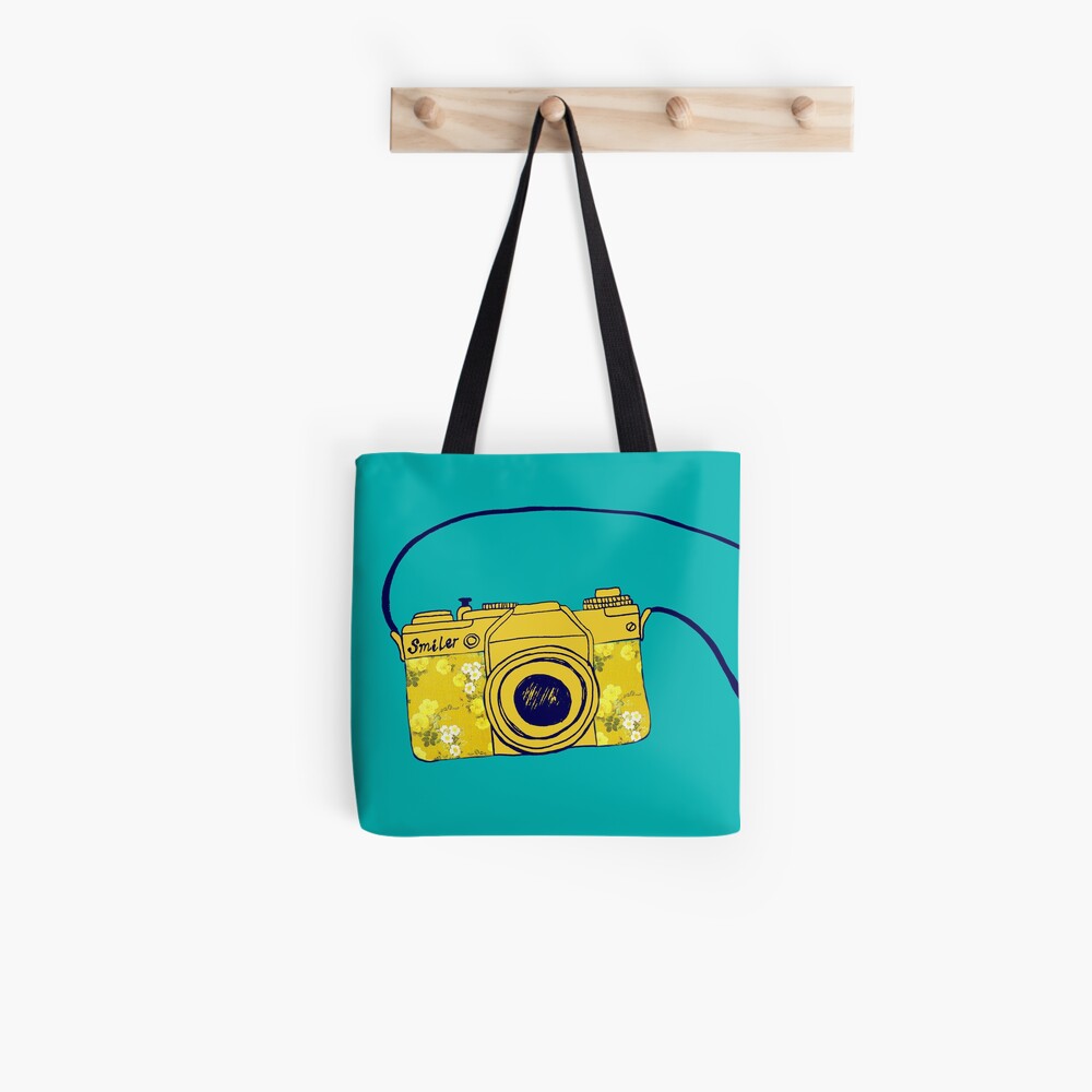 Vintage camera, retro floral vintage camera Tote Bag