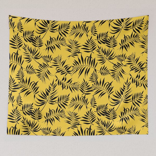 Item preview, Palm leaf pattern on yellow background designed and sold by EllinorS.