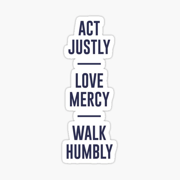 Vista previa del artículo con la obra «Actúa con justicia, ama la misericordia, camina con humildad», diseñado y vendido por elizaldesigns.