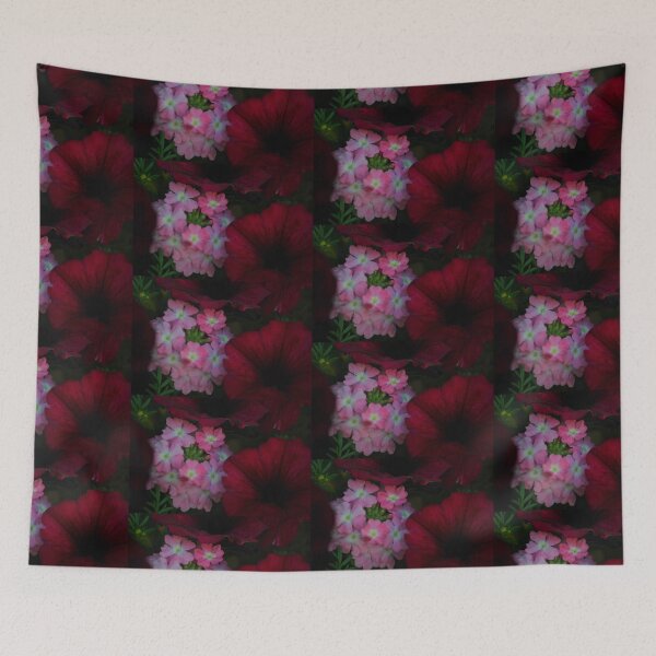 Item preview, Pink and Red Flowers, Green Leaves designed and sold by LemonsandInk.