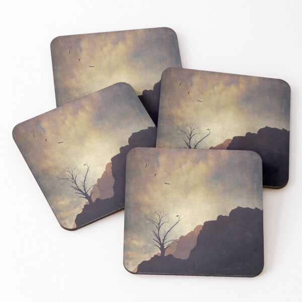 Item preview, dyinG lightS - twilight in the mountains designed and sold by Dyrk Wyst Redbubble Shop.