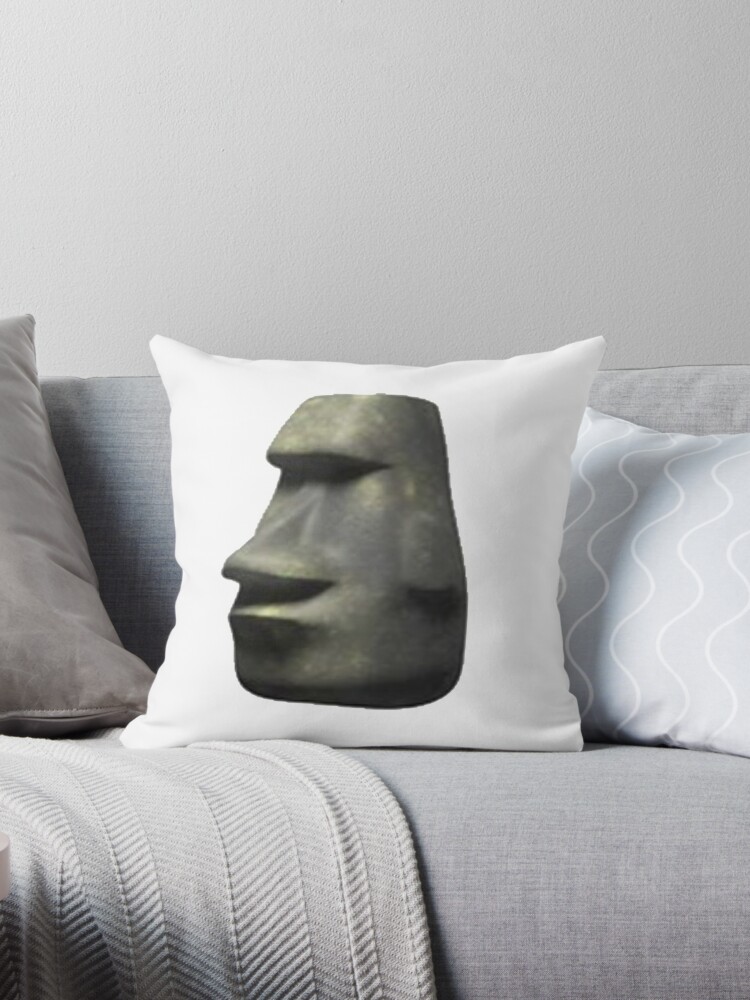 Moyai Emoji Throw Pillow  Editing pictures, Throw pillows, Emoji meme