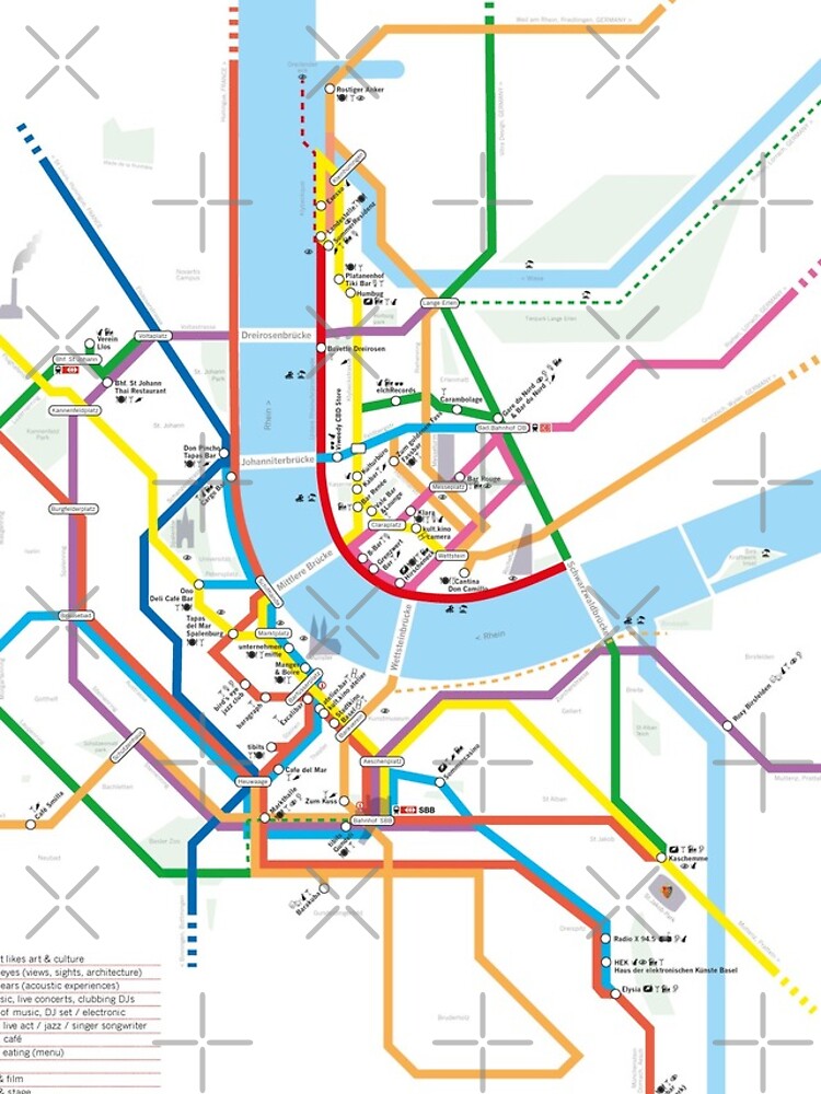 U-BAHN | BaselCitymap Artwork von procreaction