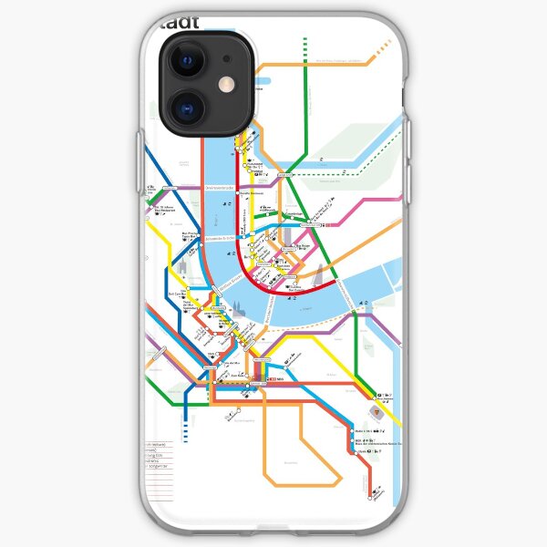 U-BAHN | BaselCitymap Artwork iPhone Flexible Hülle