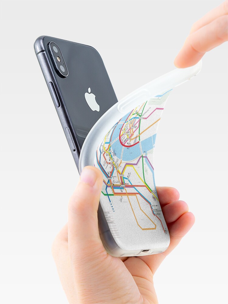 Alternative Ansicht von U-BAHN | BaselCitymap Artwork iPhone-Hülle & Cover