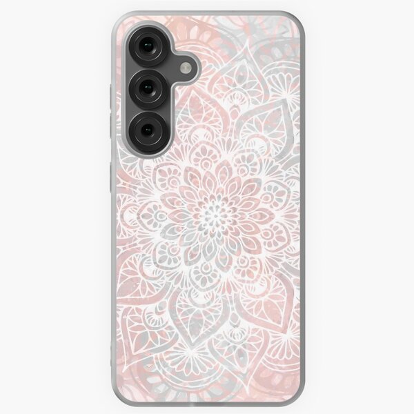 Item preview, Boho Mandala Flower of Life, Coral and Gray designed and sold by meggydesigns.