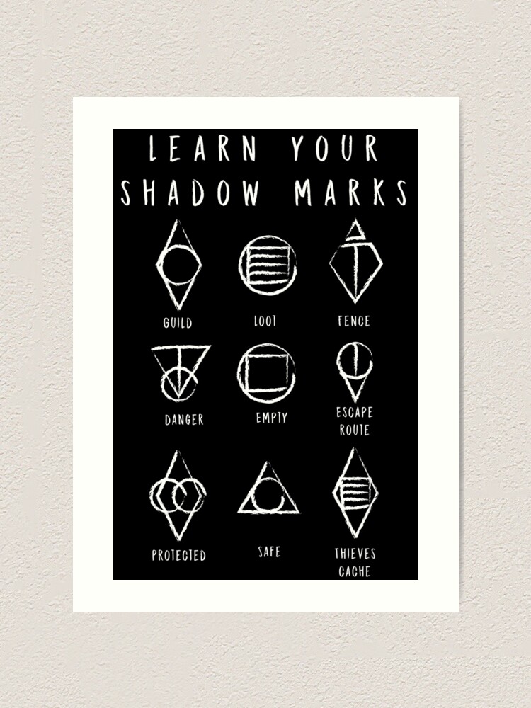 Thieves Guild Shadow Marks Art Print By Artchi Redbubble