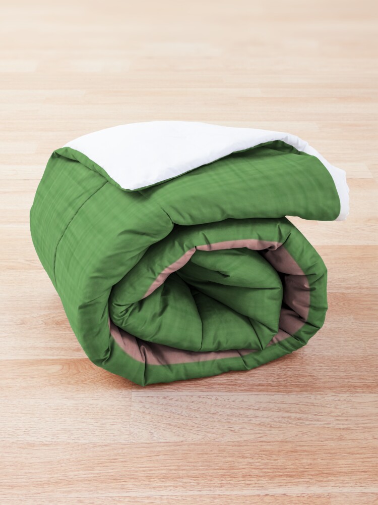 Alternate view of Flower Eggs Green-Pink #midcenturymodern Comforter