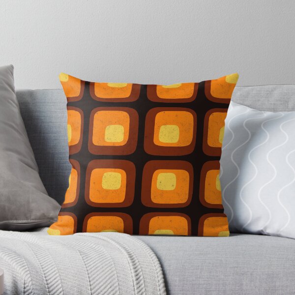 60s Retro Mod Throw Pillow