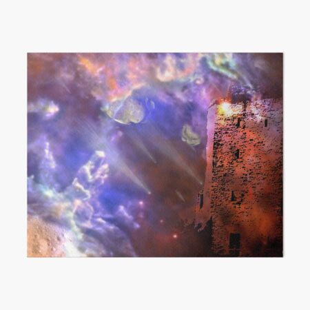Visitors to the Castle Art Board Print