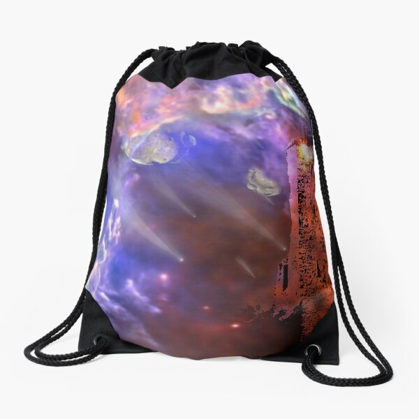 Visitors to the Castle Drawstring Bag