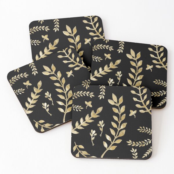 Item preview, Gold Leaves Pattern #1 #drawing #decor #art designed and sold by Anita's & Bella's Art.