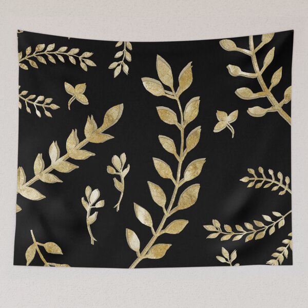 Item preview, Gold Leaves Pattern #1 #drawing #decor #art designed and sold by Anita's & Bella's Art.