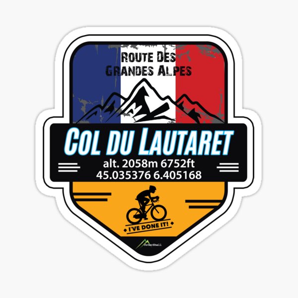 Artikel-Vorschau von Col du Lautaret T-Shirt & Aufkleber - Route des Grandes Alpes - Ive Done It!, designt und verkauft von OuterShellUK.